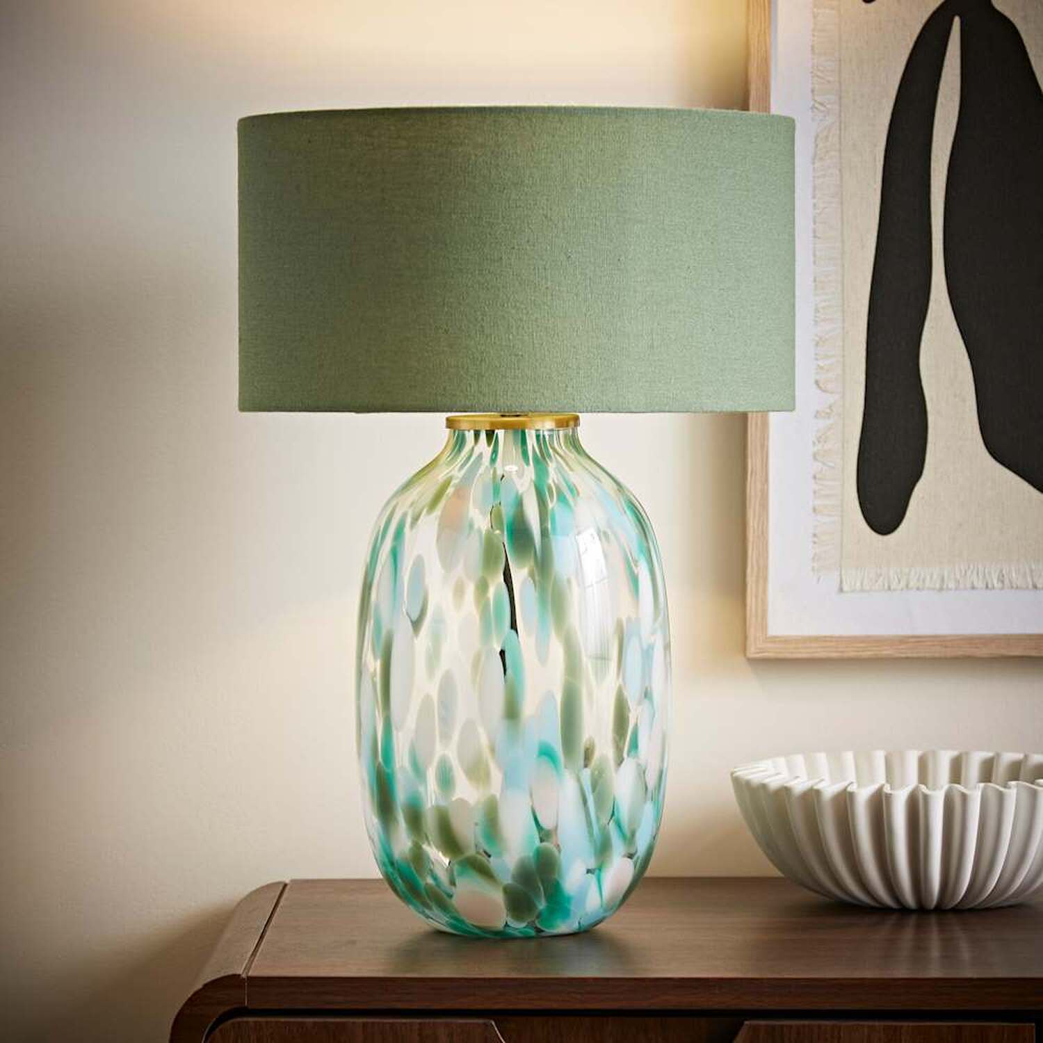 Image of Belinda Confetti Glass Table Lamp -&hellip;