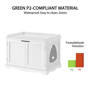 White / 75.5cm Yaheetech Indoor Pet House Litter Box  shot 10006010
