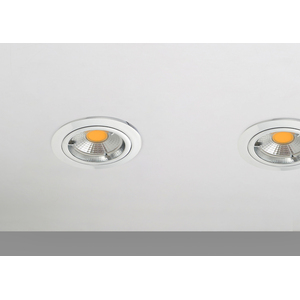 Chrome / 13.5cm 2 Pack of Fixed Recessed Fire Rated IP20 Downlights shot 10028929