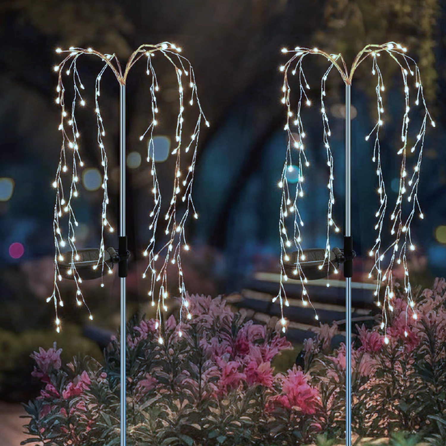Image of 120 LED Solar Willow Tree Garden&hellip;
