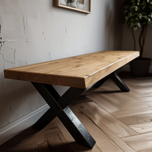 Rustic Bench - Chunky X Legs