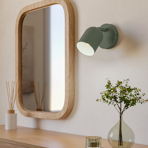 Eglo Tilston Steel Minimalist Single Wall Spotlight, Green
