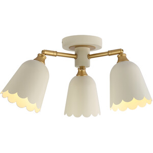 Scalloped 3 Arm Ceiling Fitting