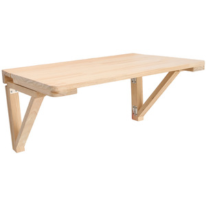 Wall-mounted Folding Table with Wooden Brackets
