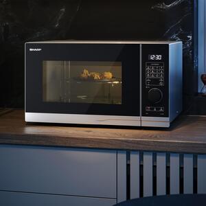 Sharp 28L 900w Grill Microwave Silver