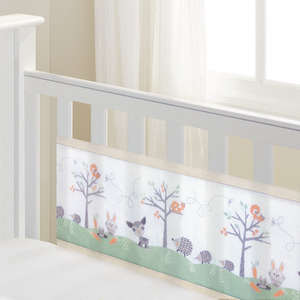 Breathable Mesh Cot Liner Woodland Walk