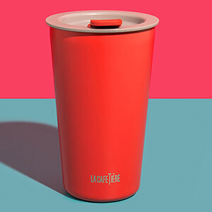 La Cafetire Pavia Insulated Travel Mug, 400ml, Red