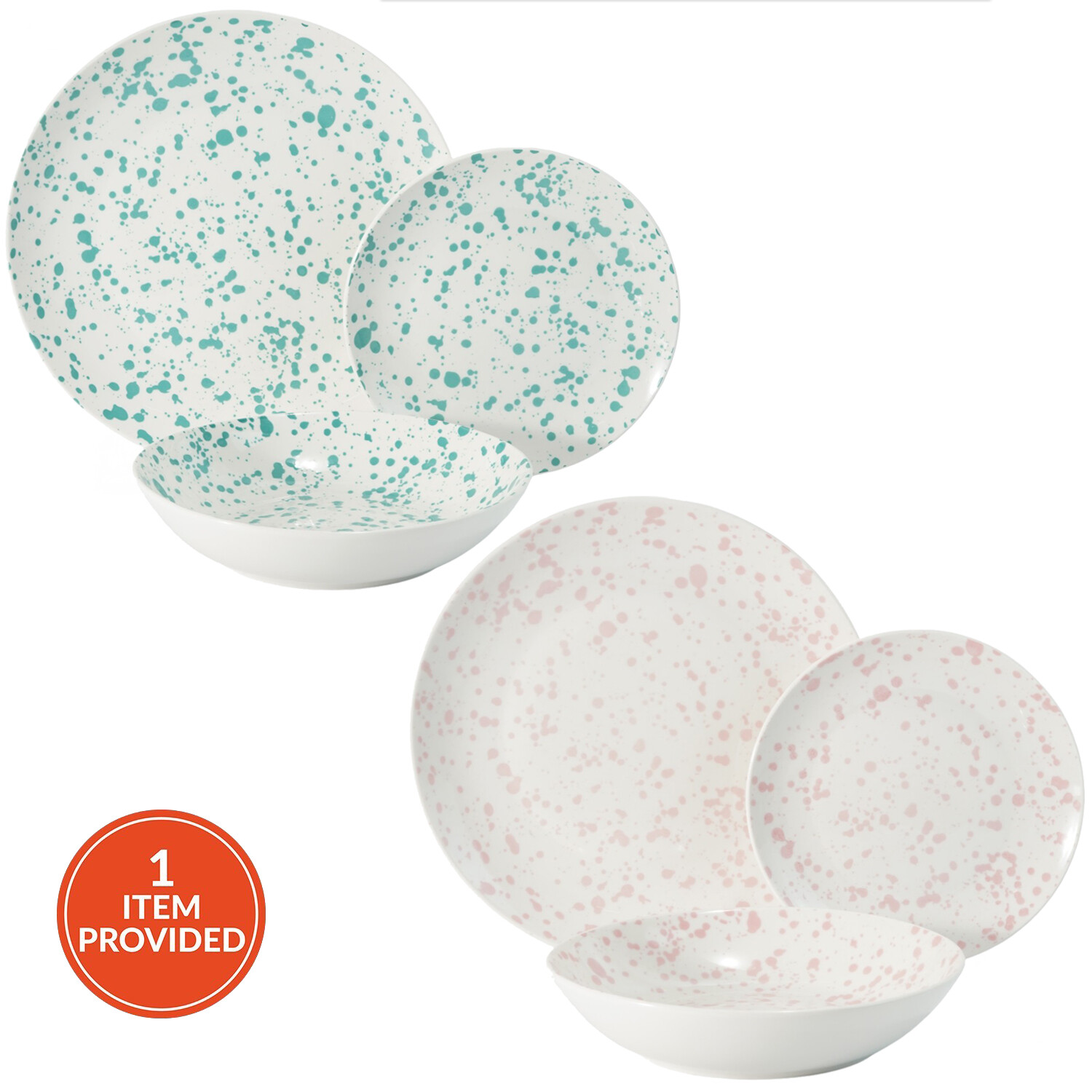 12 Piece Mist Dinner Set