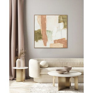 Patchwork Organic Tonal Framed Canvas