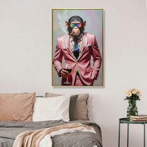Stylish Monkey Framed Canvas