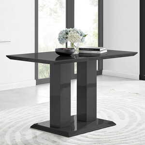 Imperia 4 Modern Black High Gloss Dining Table