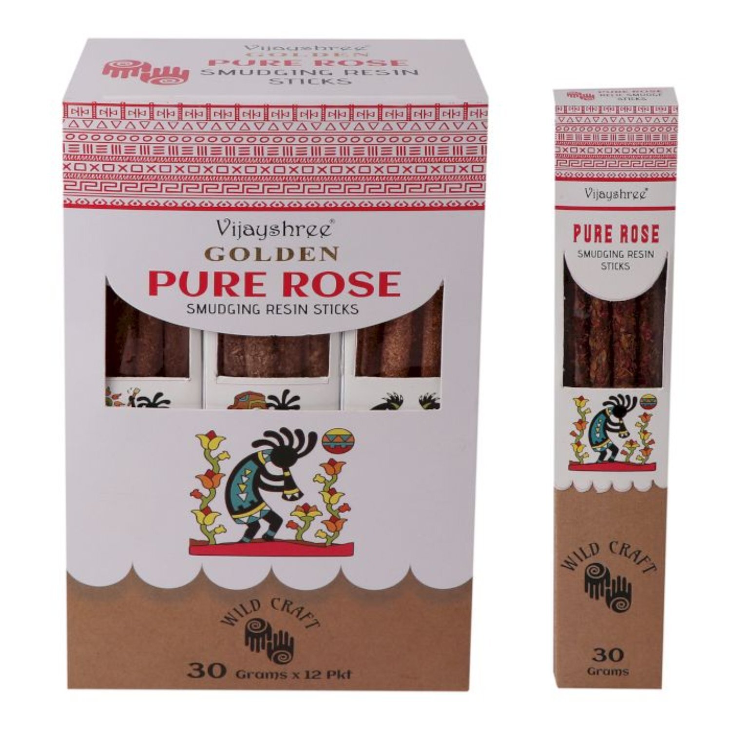 Golden Pure Rose Smudging Resin Sticks for Meditation, Home Fragrance - Gold