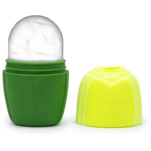 Green Silicone Face Roller for Depuffing Skin Revitalization