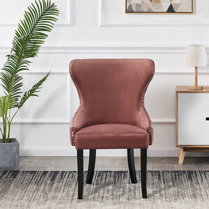 Single Mayfair LUX Velvet Dining Chair Upholstered for Kitchen Dining Room