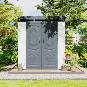 6x4ft plastic shed with window and aluminium structured support