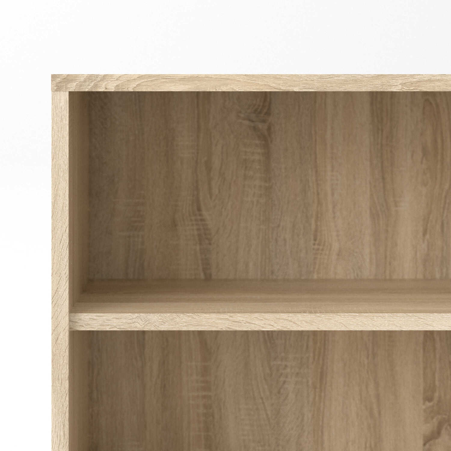 Dris Compact 2-Shelf Bookcase, Natural Oak Effect - Natural