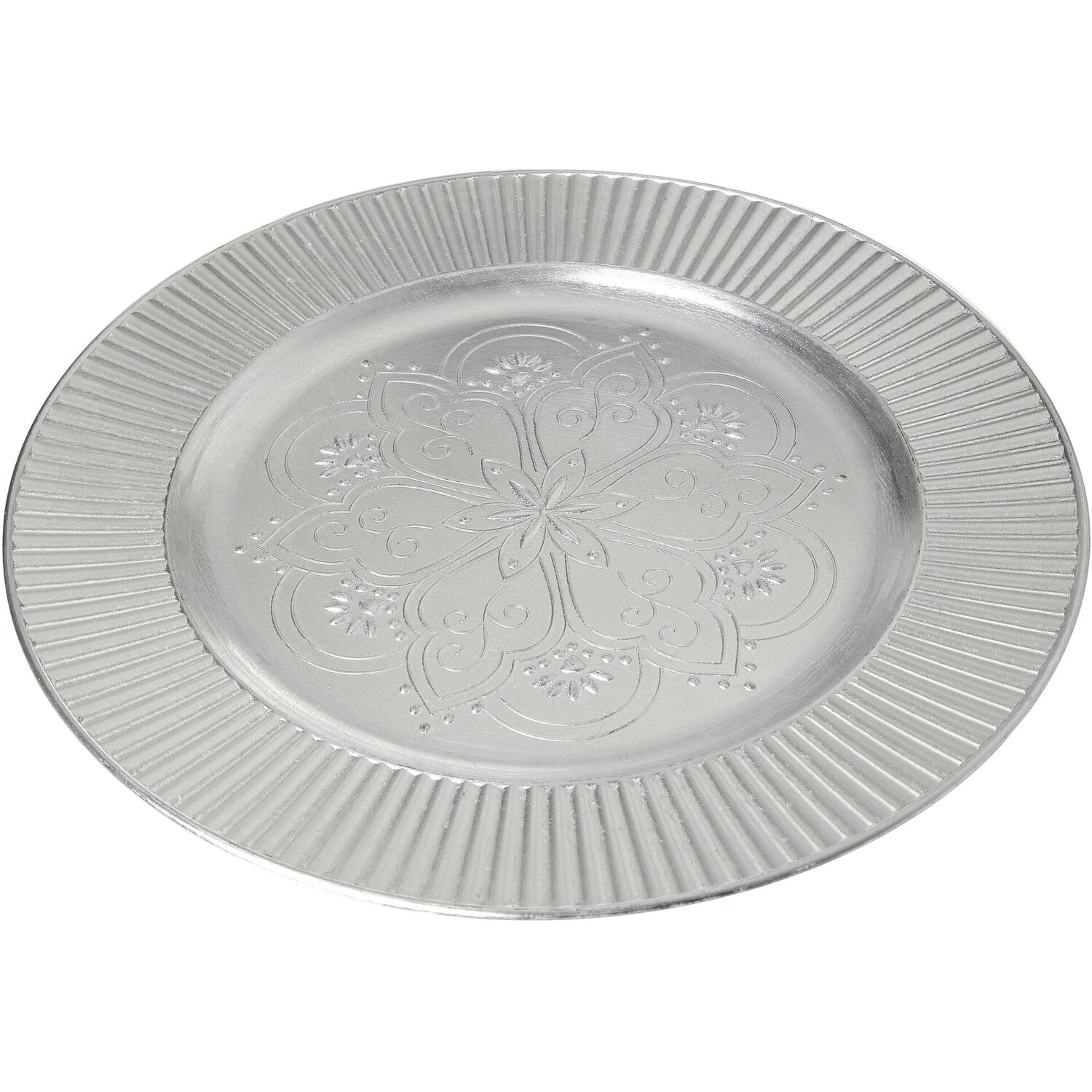 Redbud Silver Charger Plate - Silver