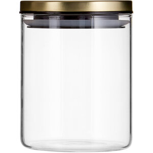 Freska Glass Storage Jar with Gold Lid 700ml