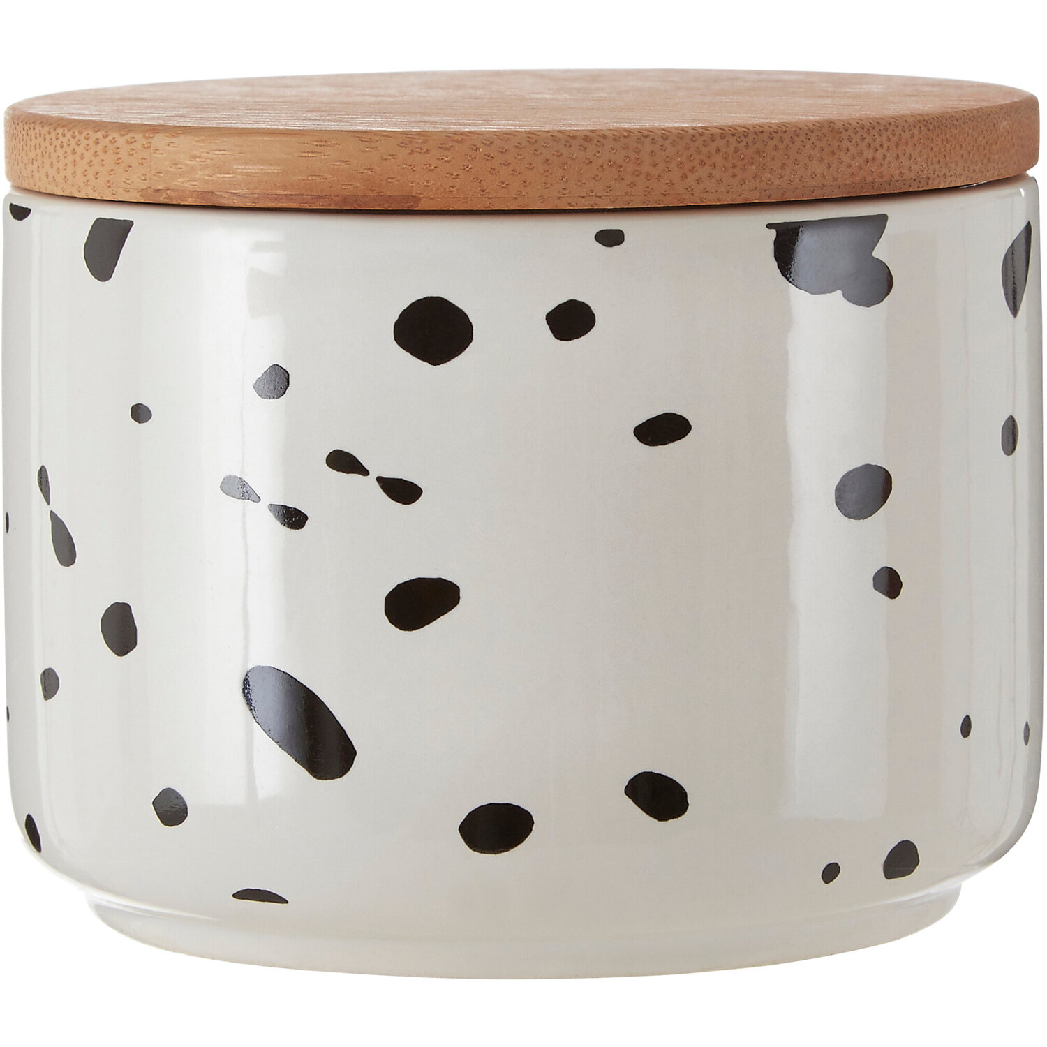 Speckled Small Storage Canister - White