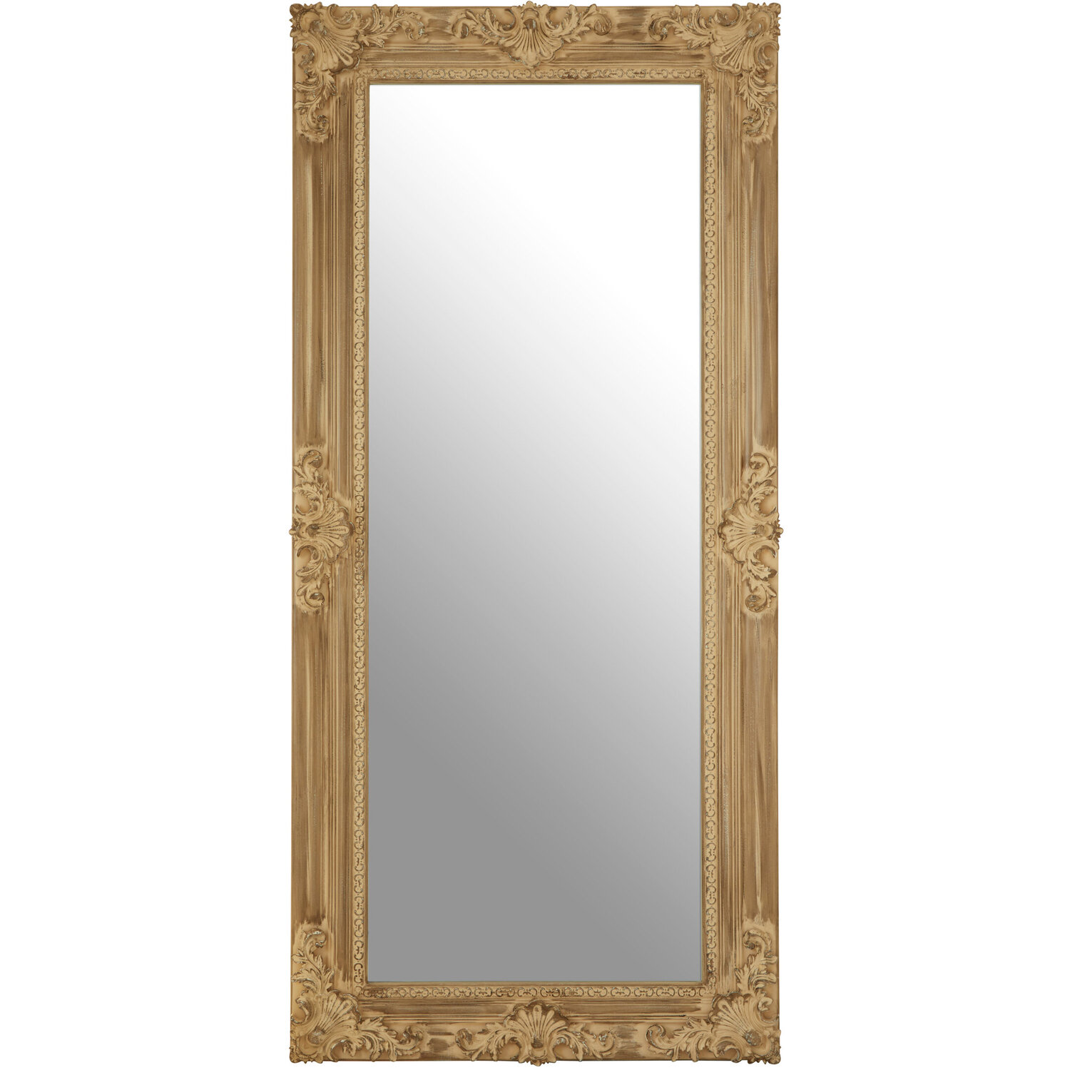 Jalal Silver Metal Frame Round Wall Mirror - Natural