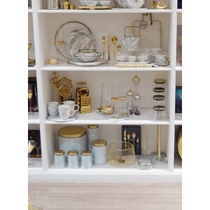 Easton 5 Piece Kitchen Storage Set in Marble Effect