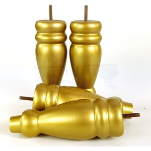 Set Of 4 Turned Furniture Legs Replacement Sofa Feet 200mm Hight M8 Thread: Oak Washed