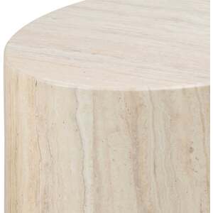 Sendai Light Travertine Effect Oval Coffee Table Set