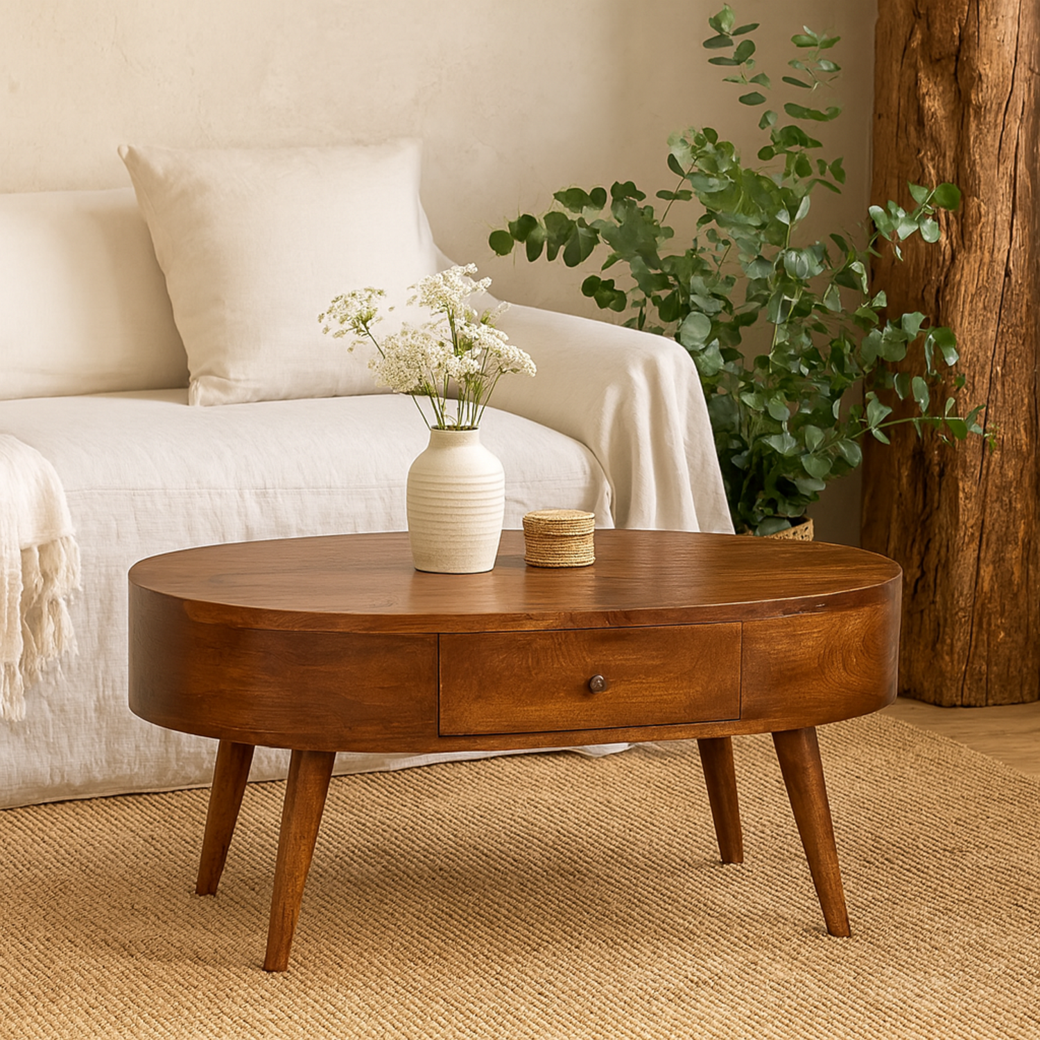 Brescia Chestnut Mango Wood Coffee Table - Brown
