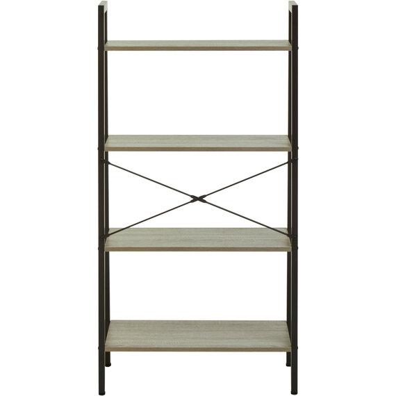 Bradbury Four Tier Grey Oak Veneer Ladder Shelf Unit