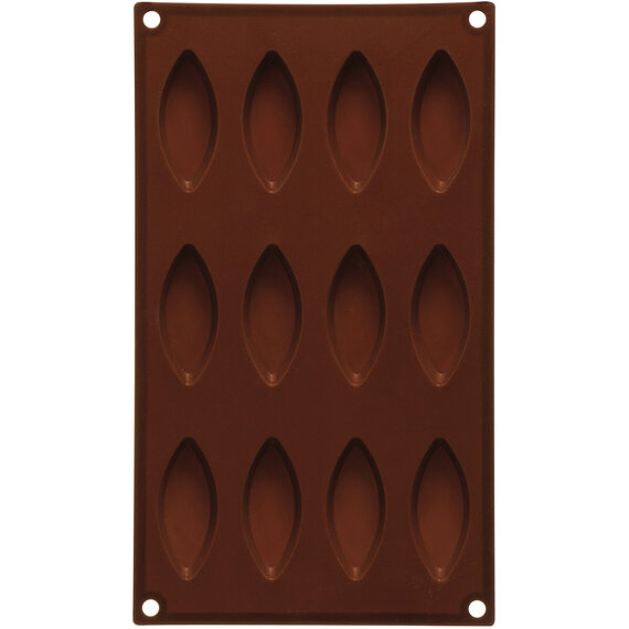 Hallie 12 Elongated Oval Shape Silicone Chocolate Mould