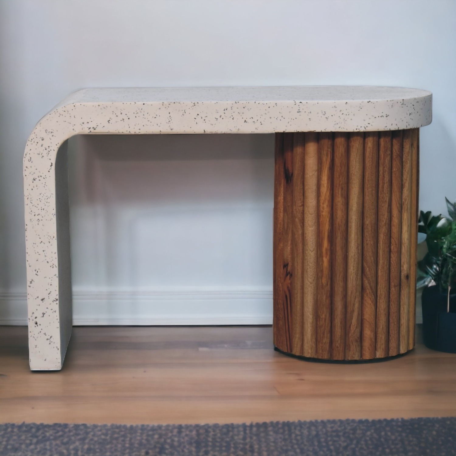 Artisan Furniture Solid Wood Serenity Terrazzo Coffee Table - Brown