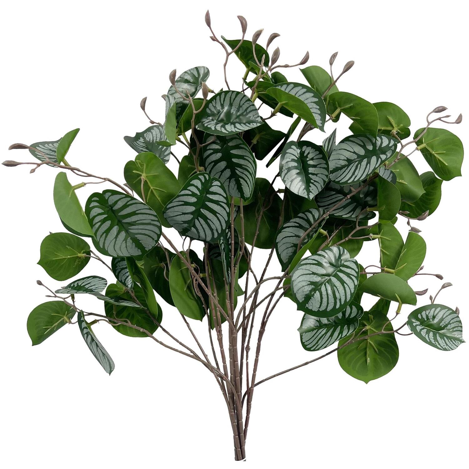 Leaf Zebra Foliage Artificial Spray Stem - 70cm - Purple - Image 3
