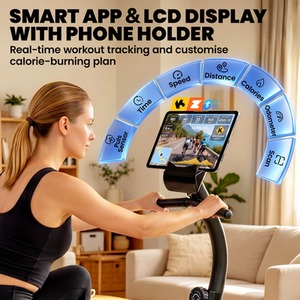 SPORTNOW Recumbent Exercise Bike with Bluetooth, App Connectivity