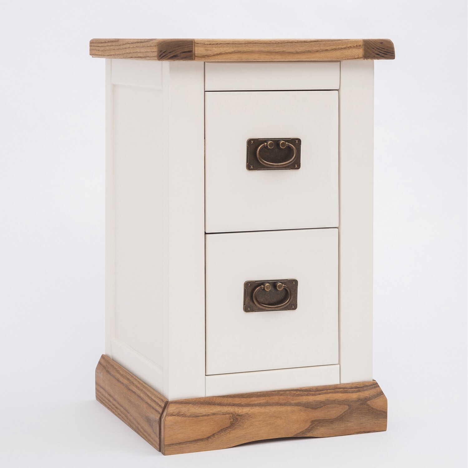 Cabinet Bits Tropea 2 Drawer Petite Bedside Cabinet - White