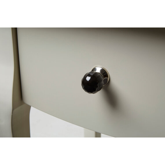 Set of 4 Retro Style Black Ceramic Drawer Knobs