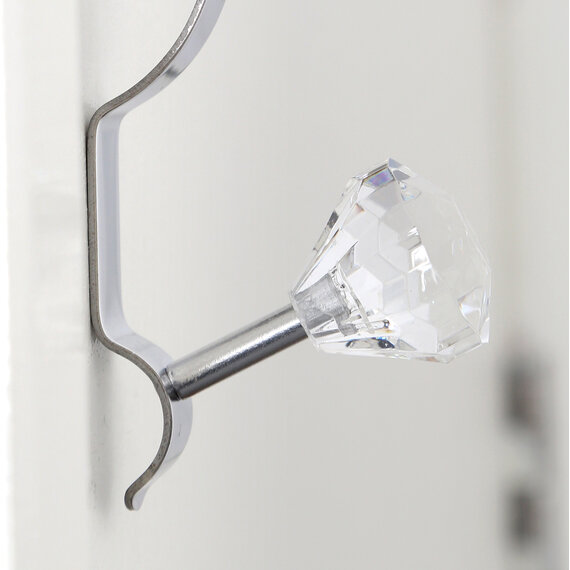 Premier Housewares Jaxen Over Door Diamantes Double Hook