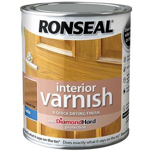 Interior Varnish Quick Dry Satin French Oak 750Ml