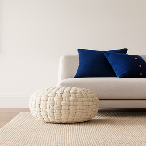 White Tube Pouffe