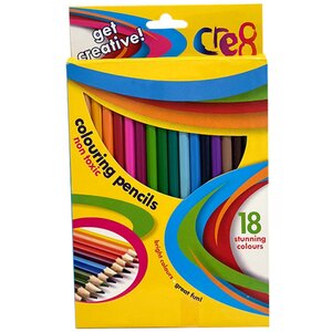 Easy Erase Colouring Pencils Set 18 Bright Colors Eraser