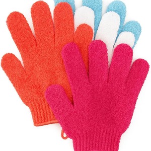 8 PCS Exfoliating Gloves with 1 Back Scrubber