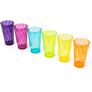 Acrylic Tumblers Set of 6 Rainbow Cups