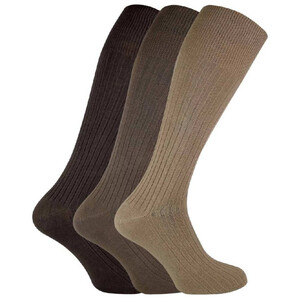3 Pack Mens Long Knee High Length 100% Cotton Socks