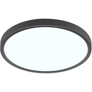 GOECO LED Ceiling Light 24W Round Ceiling Light 6500K IP54 Waterproof - Black