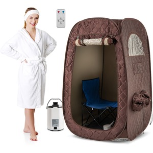 Coffee Foldable 12 Person Sauna Tent
