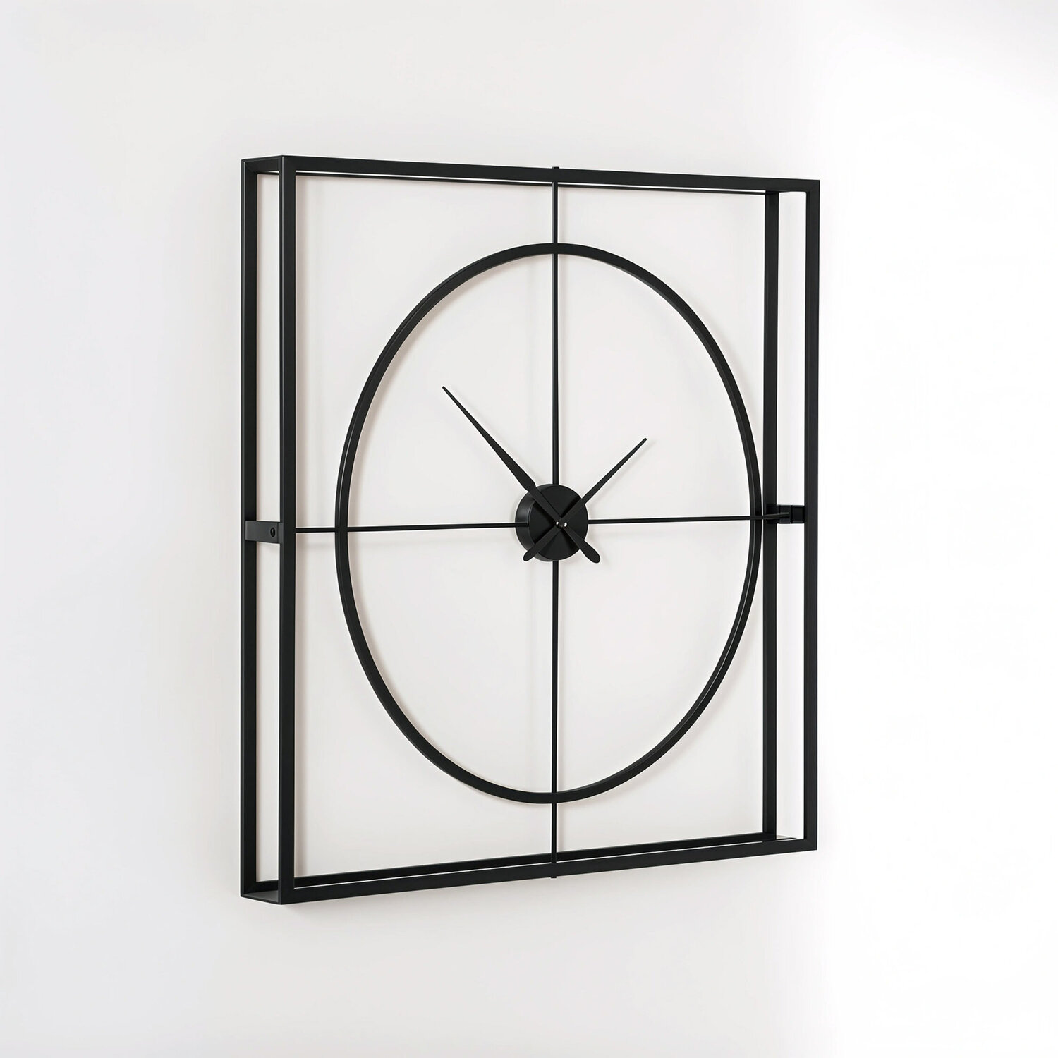Interiors By Premier Trinity 105Cm Dia Black Finish Wall Clock - Black