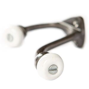 White Ceramic Ball Hat & Coat Hook - W30mm x H105mm - Raw - Pack of 10