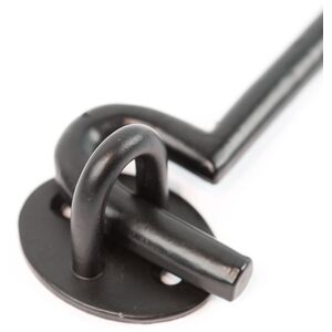 Rustic Cabin Hook and Eye - W225mm - Black - Pack of 2