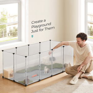 SONGMICS Pet Playpen, DIY Plastic Cage