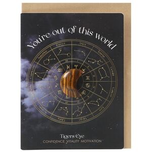 Something Different Out Of This World Tigers Eye Moon Greetings Card