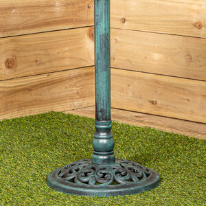 Green Bronze Effect Garden Twin Bird Bath with Bird Sculptures shot 16981459